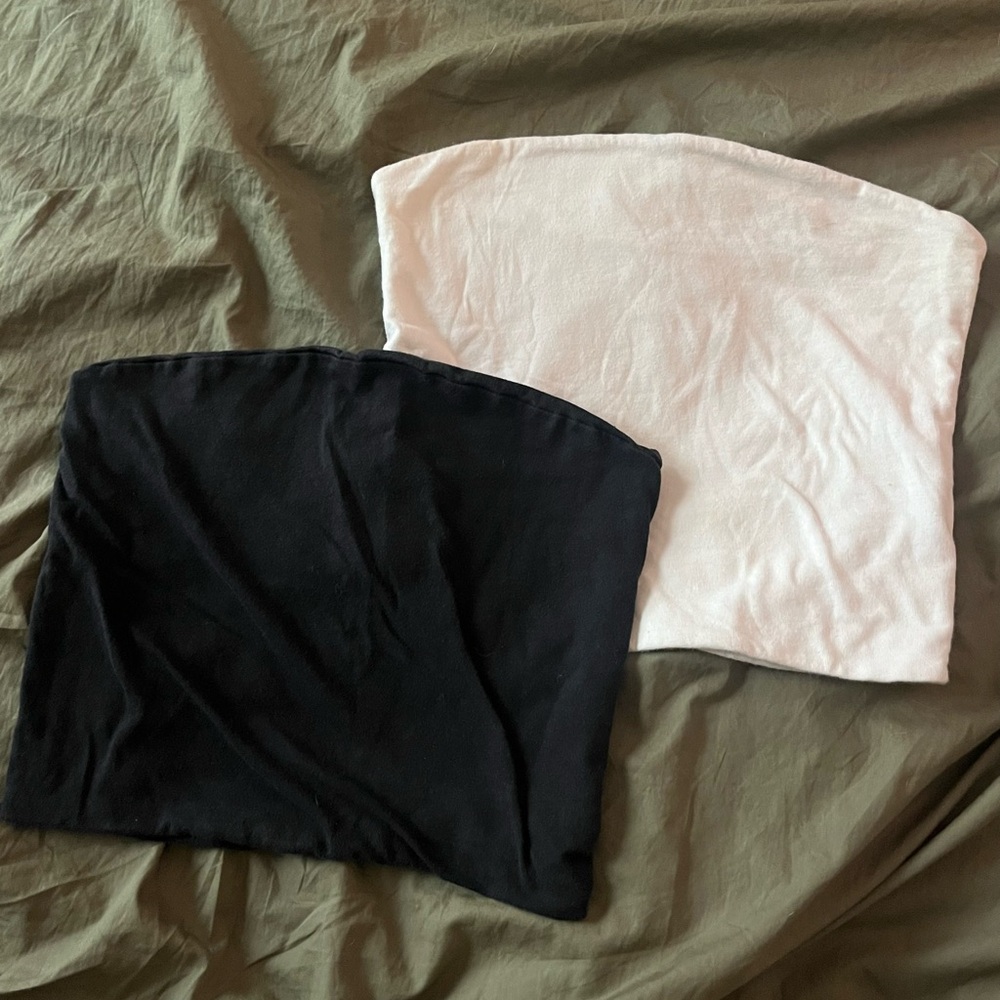 Brandy Melville Black and White Tube Tops